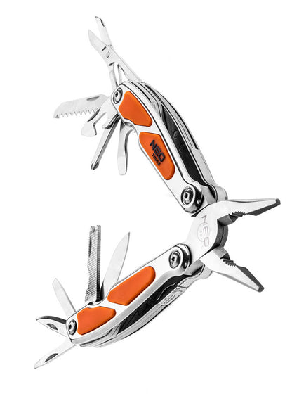 NEO TOOLS Multifunkciós szerszám, 12 funkció, beépített LED lámpa, nyitva/összecsukva: 155mm/100mm 01-026