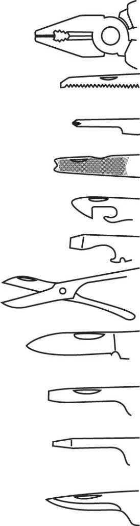 NEO TOOLS Multifunkciós szerszám, 12 funkció, beépített LED lámpa, nyitva/összecsukva: 155mm/100mm 01-026