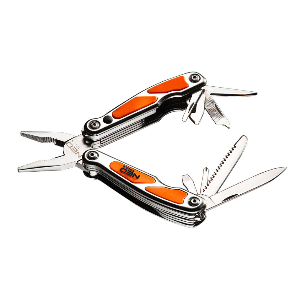 NEO TOOLS Multifunkciós szerszám, 10 funkció, beépített LED lámpa, nyitva/összecsukva: 105mm/75mm 01-027