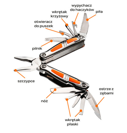 NEO TOOLS Multifunkciós szerszám, 11 funkció, súly 290 g, nyitott 150mm, összecsukott 100mm 01-028