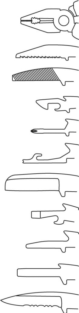 NEO TOOLS Multifunkciós szerszám, 11 funkció, súly 290 g, nyitott 150mm, összecsukott 100mm 01-028