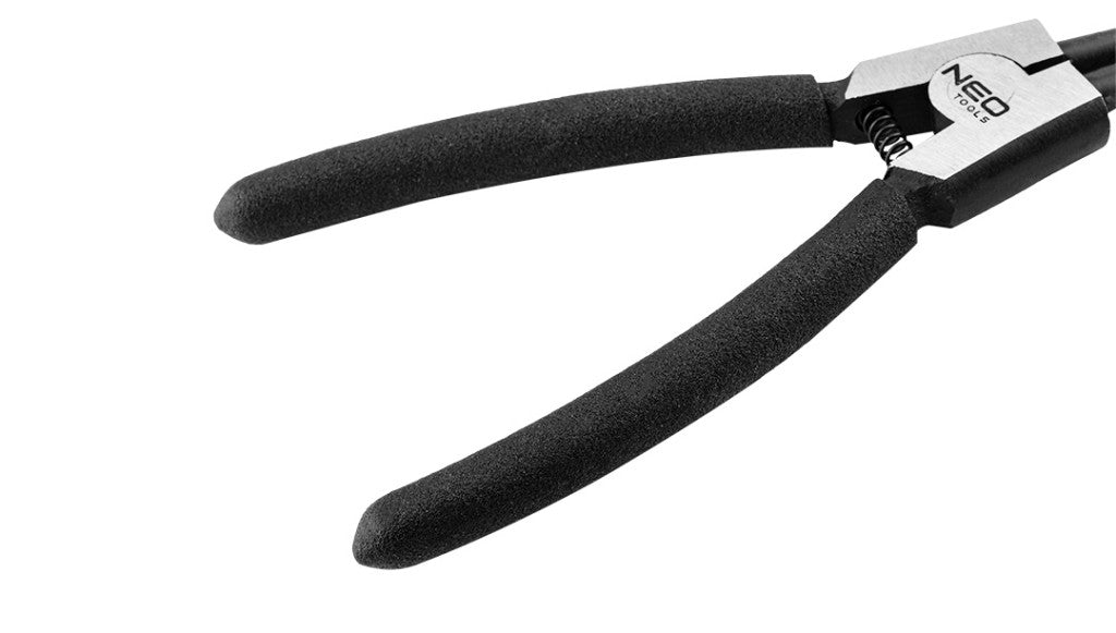 NEO TOOLS Zégergyűrű fogó 145mm, külső, hajlított, CrMo, 10 - 25mm, csúcs diameter 1,5 - 2,0mm 25 év garanciával 01-091