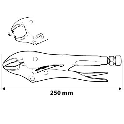 NEO TOOLS PATENTFOGÓ 250MM ÍVELT 25 év garanciával 01-216