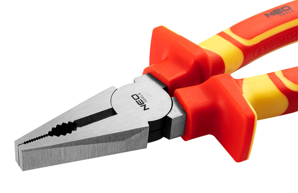 NEO TOOLS Kombinált fogó 1000V, szigetelt, 200MM(8"), CrV, polírozott 25 év garanciával 01-222