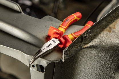 NEO TOOLS Hosszúcsőrű fogó 1000V, szigetelt, 200mm (8"), CrV, polírozott 25 év garanciával 01-225