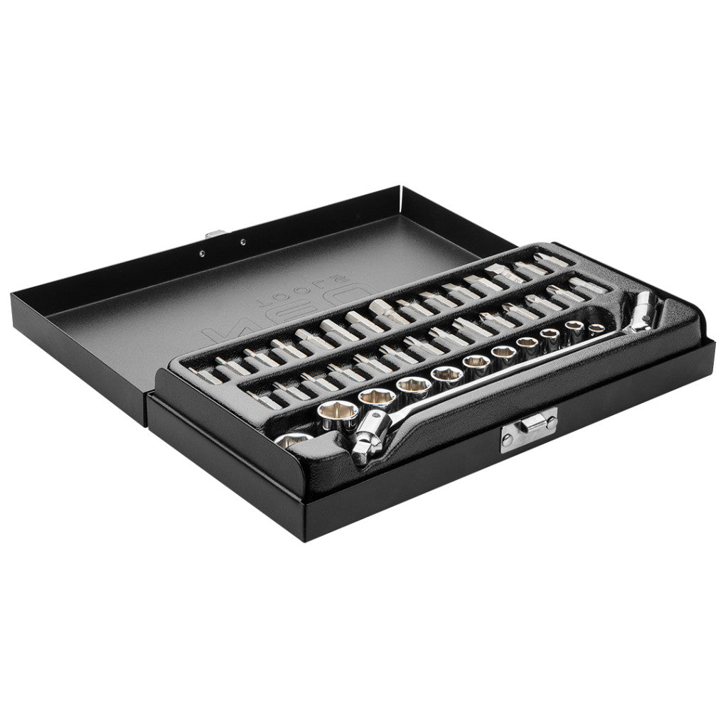 NEO TOOLS Dugókulcskészlet + bitkészlet 1/4", 41db 25 év garanciával 08-603