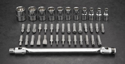 NEO TOOLS Dugókulcskészlet + bitkészlet 1/4", 41db 25 év garanciával 08-603