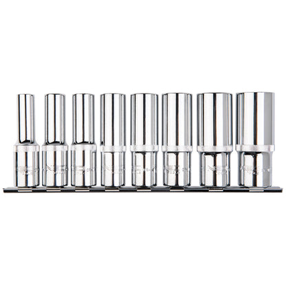 NEO TOOLS Dugókulcskészlet 8db 1/2" hosszú SPLINE 25 év garanciával 08-650
