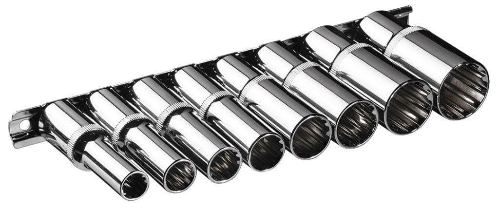 NEO TOOLS Dugókulcskészlet 8db 1/2" hosszú SPLINE 25 év garanciával 08-650