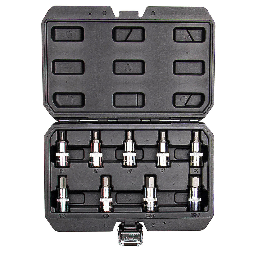 NEO TOOLS Imbuszkulcs készlet 9db, 1/2", 55mm 25 év garanciával 08-705