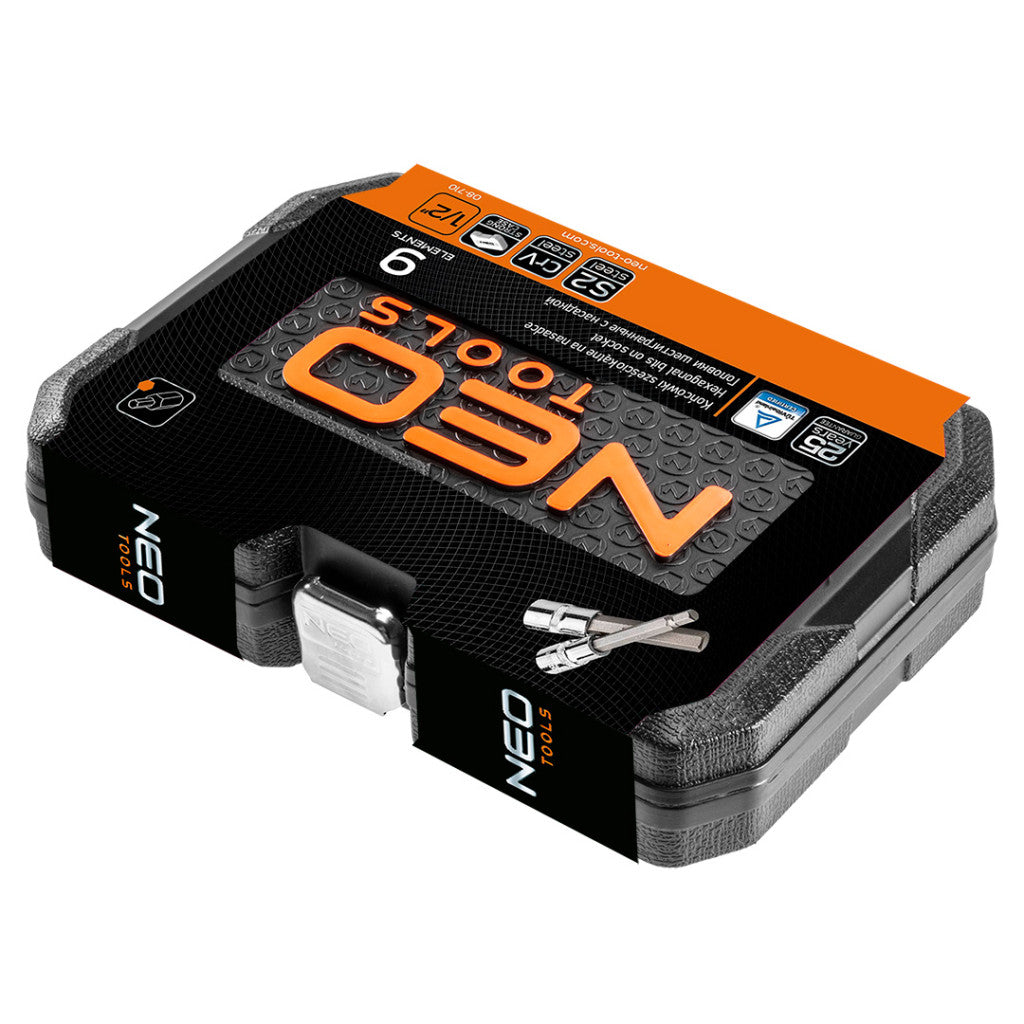 NEO TOOLS IMBUSZKULCS készlet 9db, 1/2", 100mm 25 év garanciával 08-706