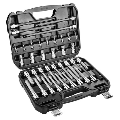 NEO TOOLS Torxbit és kulcskészlet 38db 08-710