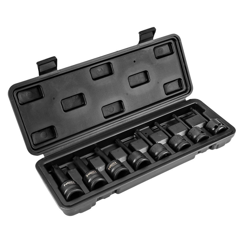 NEO TOOLS Torxbit készlet gépi, 1/2", 8db 08-712