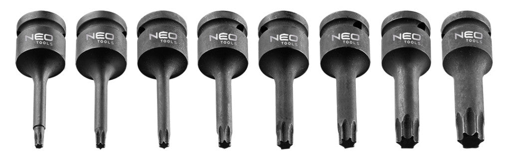 NEO TOOLS Torxbit készlet gépi, 1/2", 8db 08-712