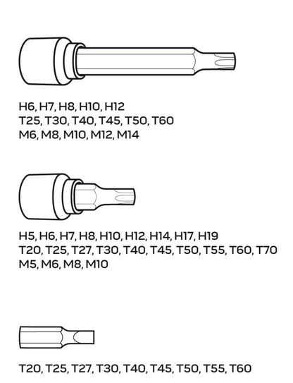 NEO TOOLS Torxbit készlet, 49db 08-713