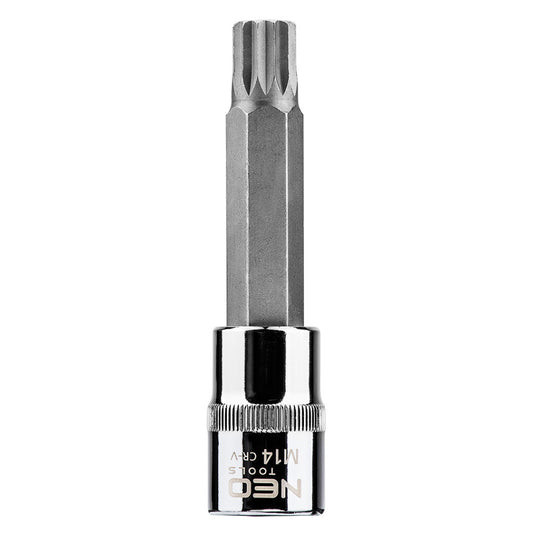 NEO TOOLS Spline dugókulcs 1/2", M14x100mm 25 év garanciával 08-745