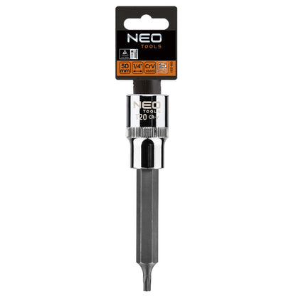 NEO TOOLS Torxdugókulcs 1/2'' T20, 100mm 25 év garanciával 08-760