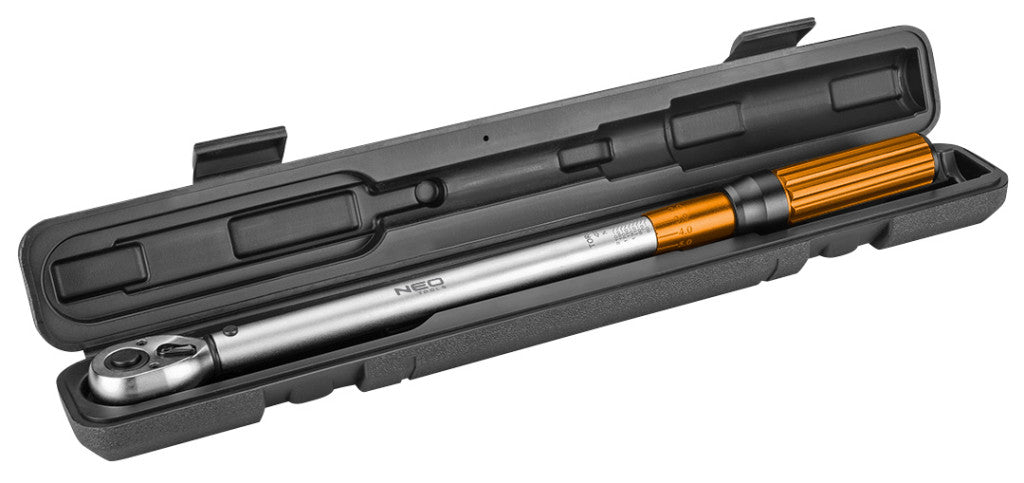 NEO TOOLS Nyomatékkulcs "double - click", 1/2", 40-220Nm 25 év garanciával 08-835