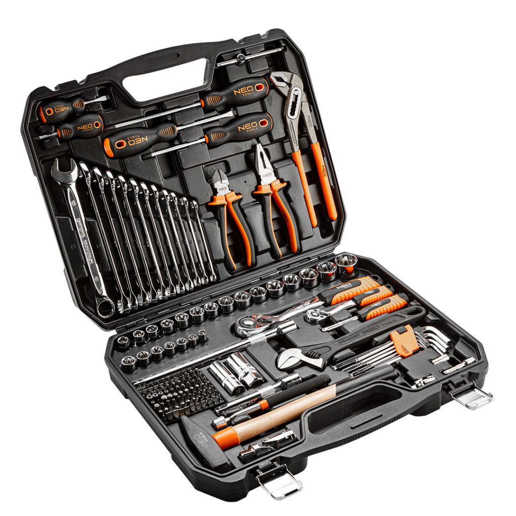 NEO TOOLS Szerszámkészlet 143db 25 év garanciával 08-945