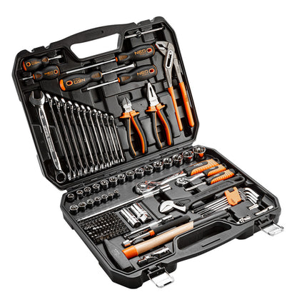 NEO TOOLS Szerszámkészlet 143db 25 év garanciával 08-945