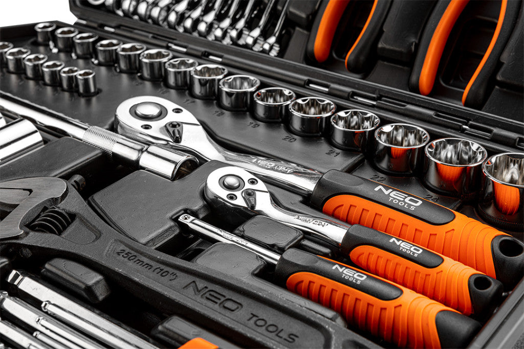 NEO TOOLS Szerszámkészlet 143db 25 év garanciával 08-945