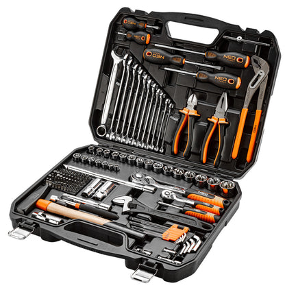 NEO TOOLS Szerszámkészlet 143db 25 év garanciával 08-945