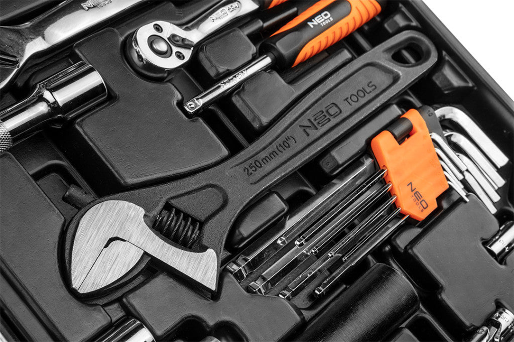 NEO TOOLS Szerszámkészlet 143db 25 év garanciával 08-945