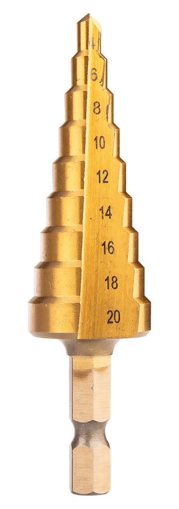 NEO TOOLS Lépcsős fúrókészlet, 3db-os, HSS-Titán, 3-20mm, hatszög szárral 08-948