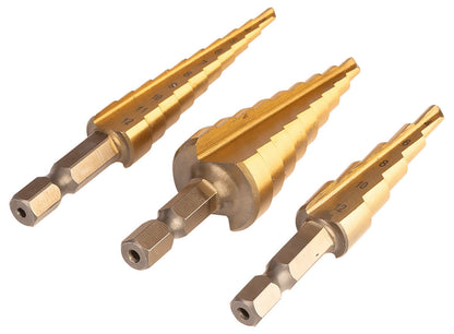 NEO TOOLS Lépcsős fúrókészlet, 3db-os, HSS-Titán, 3-20mm, hatszög szárral 08-948