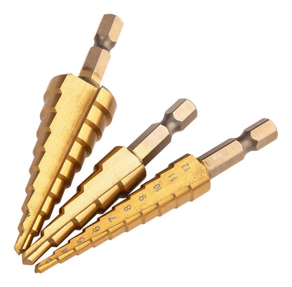 NEO TOOLS Lépcsős fúrókészlet, 3db-os, HSS-Titán, 3-20mm, hatszög szárral 08-948