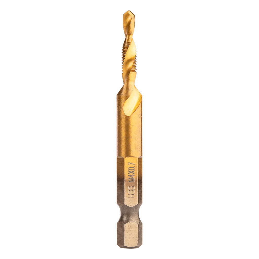NEO TOOLS Gépi menetfúró, 2az1ben előfúró éllel, HSS-Titán, M4X0,7mm, hatszög szárral 08-951