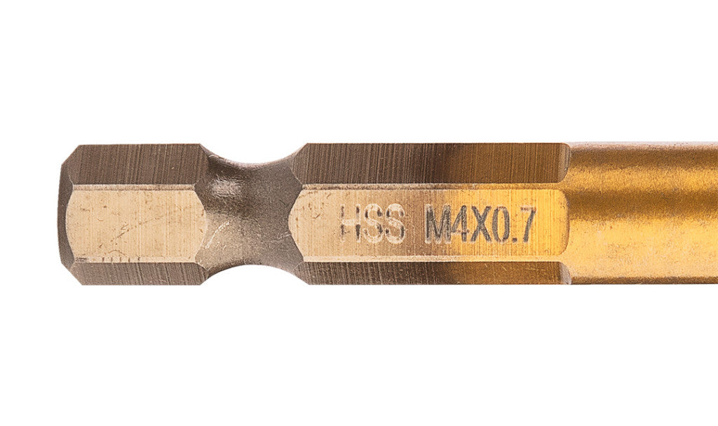 NEO TOOLS Gépi menetfúró, 2az1ben előfúró éllel, HSS-Titán, M4X0,7mm, hatszög szárral 08-951