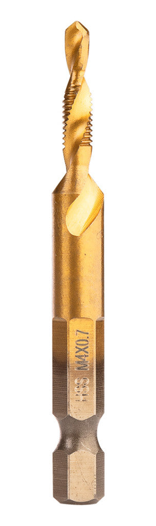 NEO TOOLS Gépi menetfúró készlet, 2az1ben előfúró éllel, HSS-Titán, M3-M10, 6db, hatszög szárral 08-959