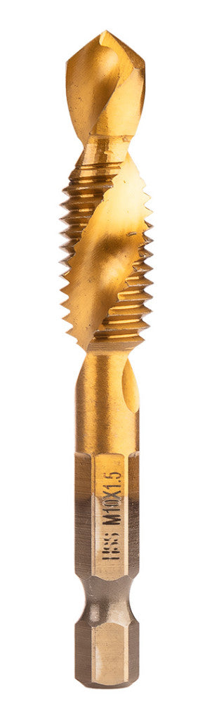 NEO TOOLS Gépi menetfúró készlet, 2az1ben előfúró éllel, HSS-Titán, M3-M10, 6db, hatszög szárral 08-959