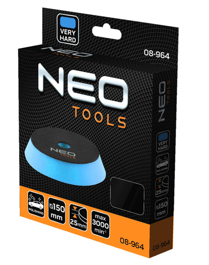 NEO TOOLS Polírkorong 130x150mmx25mm, nagyon kemény szivacs 08-964