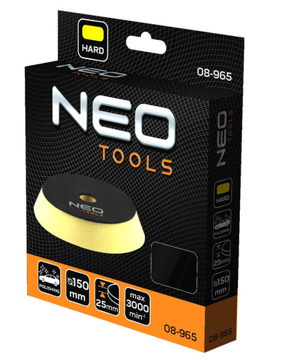 NEO TOOLS Polírkorong 130x150mmx25mm, kemény szivacs 08-965