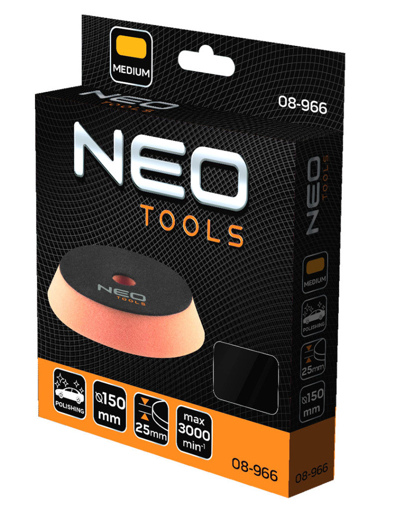 NEO TOOLS Polírkorong 130x150mmx25mm, közepes keméynségű szivacs 08-966