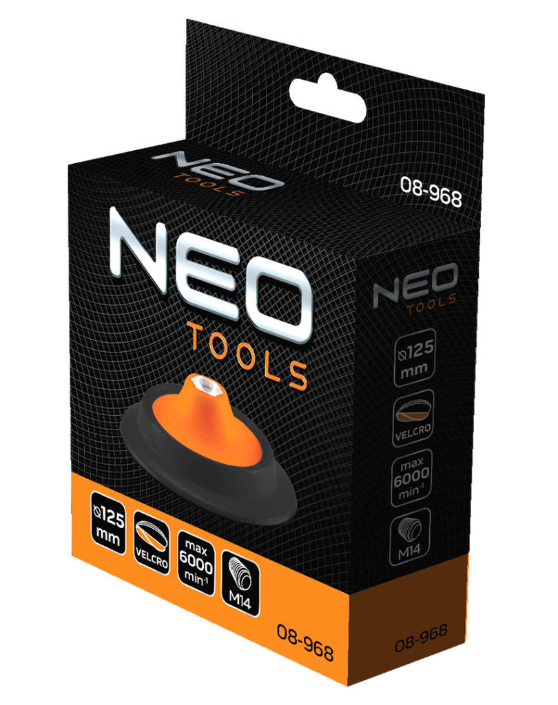 NEO TOOLS Hordozó korong 125mm polírkoronghoz 130x150mm, tépőzáras 08-968