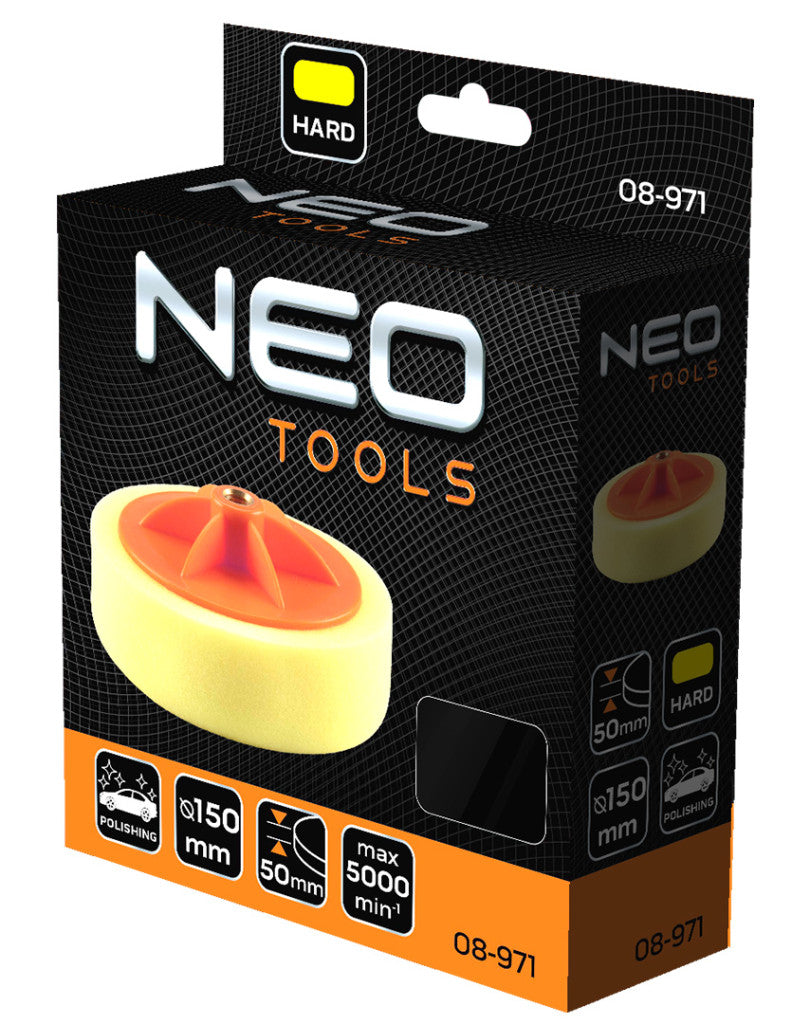NEO TOOLS Polírkorong 150x50mm, kemény szivacs, M14 08-971