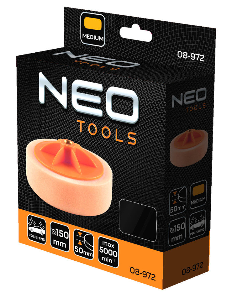 NEO TOOLS Polírkorong 150x50mm, közepes keménységű szivacs, M14 08-972