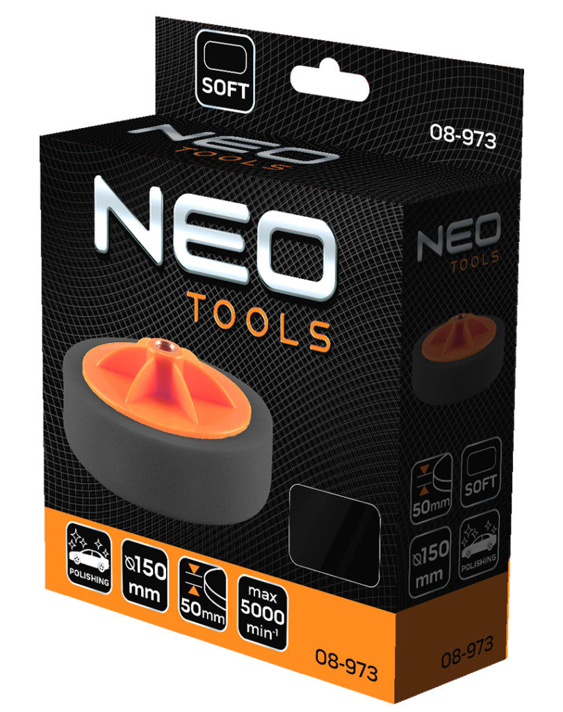 NEO TOOLS Polírkorong 150x50mm, puha szivacs, M14 08-973