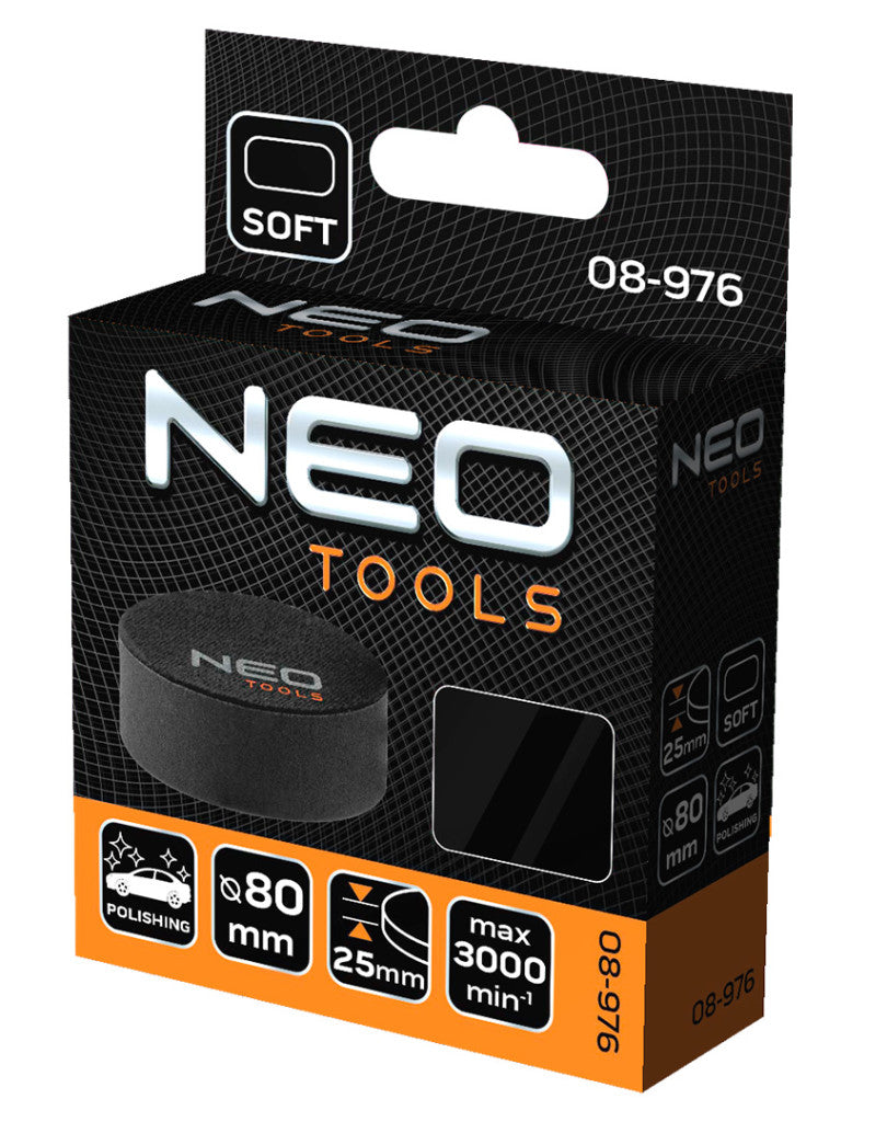 NEO TOOLS Polírkorong 80x25mm, puha szivacs 08-976