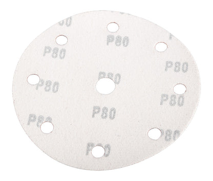 NEO TOOLS Csiszolókorong tépőzáras 150mm, P80, 9 lyukkal, 5db, 04-721-hez 08-992