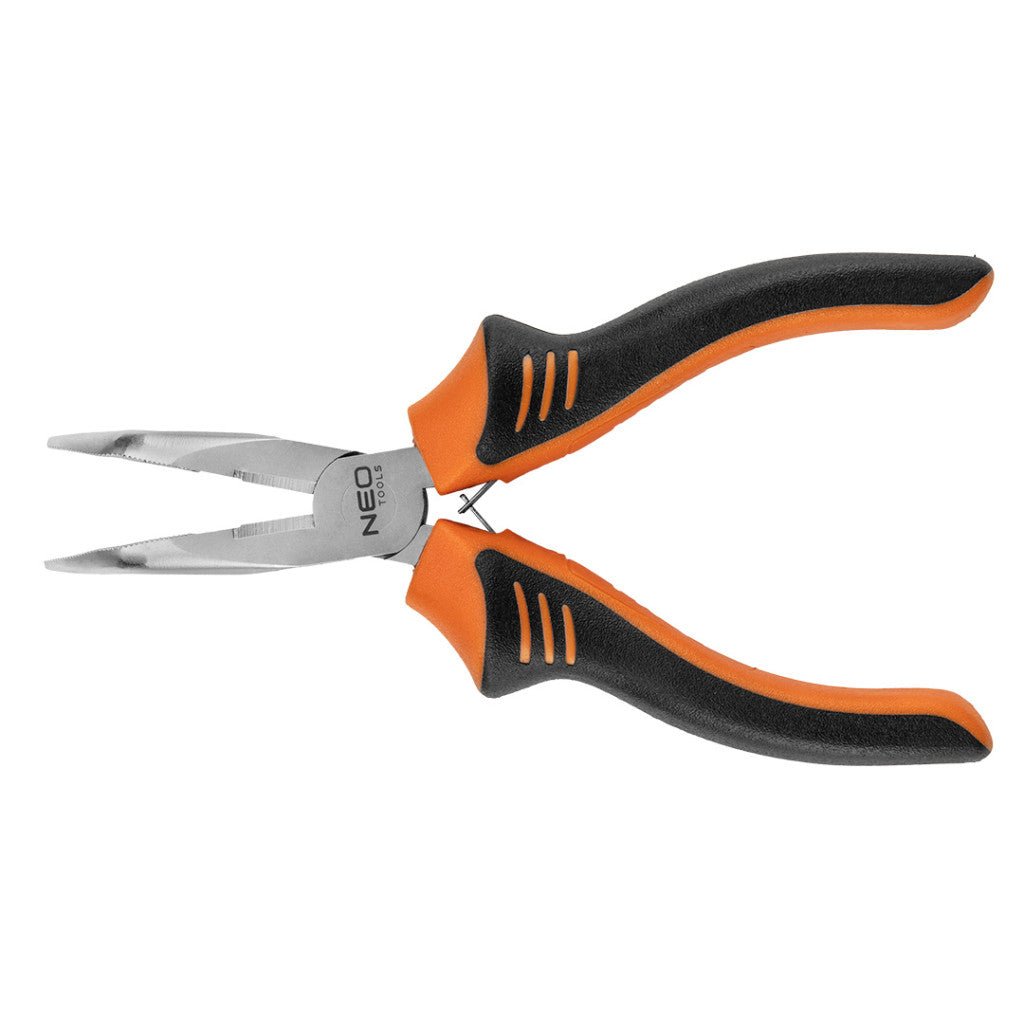NEO TOOLS Hosszúcsőrű fogó, hajlított 160mm 25 év garanciával 01-254