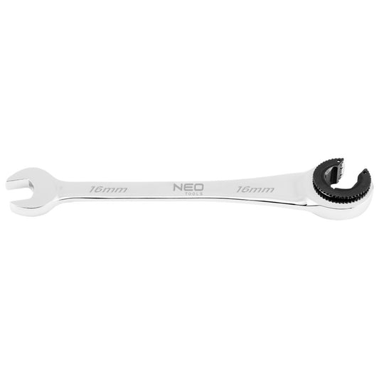 NEO TOOLS Racsnis csillag-villáskulcs, félig nyitott, 16mm 25 év garanciával 09-263