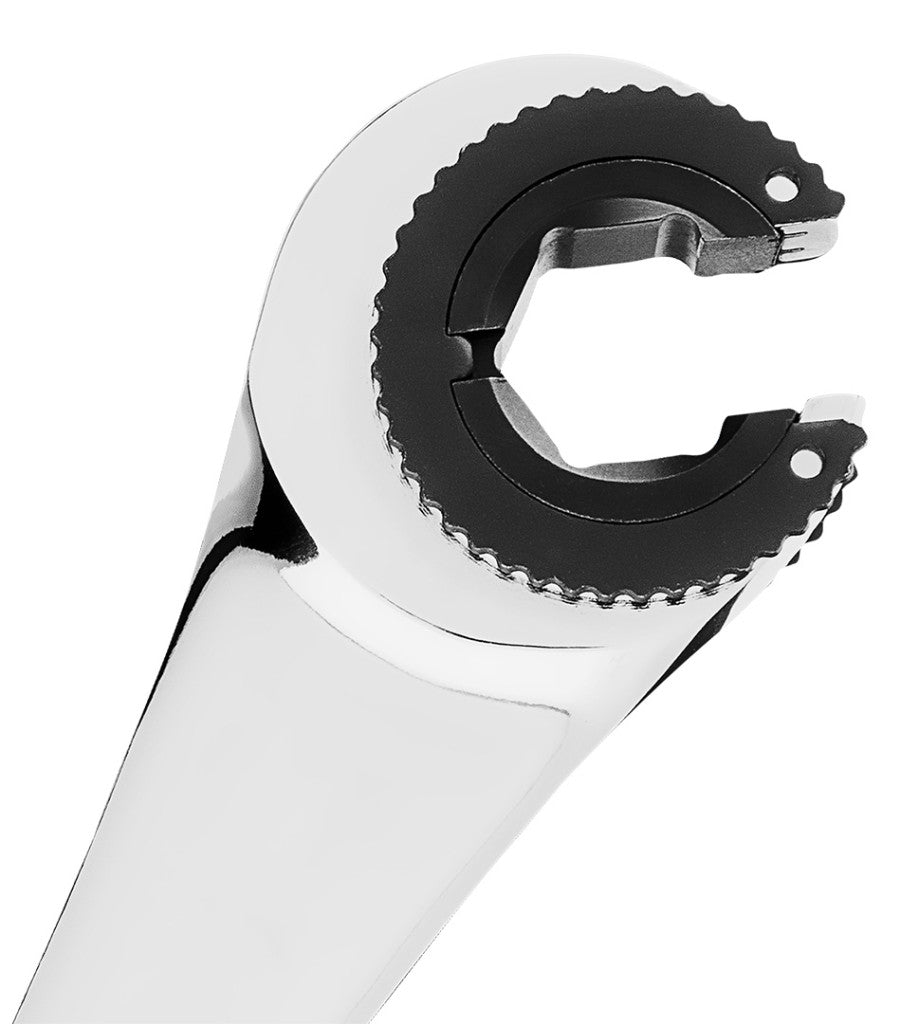NEO TOOLS Racsnis csillag-villáskulcs, félig nyitott, 18mm 25 év garanciával 09-265