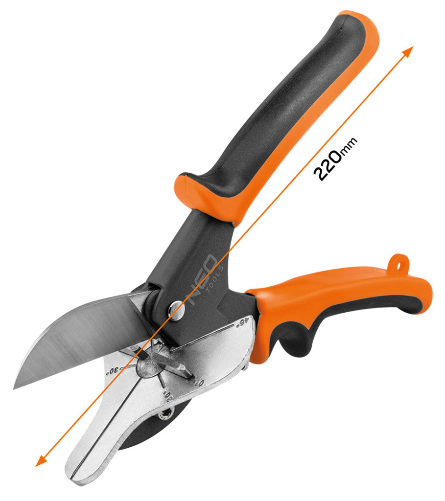 NEO TOOLS Profilvágó gérvágó olló, szögmérővel 01-260
