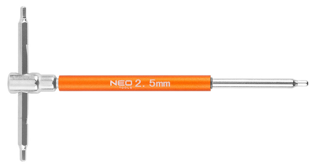 NEO TOOLS Imbuszkulcs készlet, T-fogantyús, 2-10mm, 10db-os 09-509