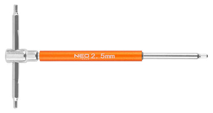 NEO TOOLS Imbuszkulcs készlet, T-fogantyús, 2-10mm, 10db-os 09-509