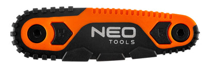 NEO TOOLS IMBUSZKULCS KÉSZLET, összecsukható 1.5, 2, 2.5, 3, 4, 5, 6, 8mm, 8 részes 25 év garanciával 09-571